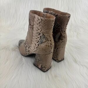 BAMBOO Snakeskin Patterned Heeled Boots